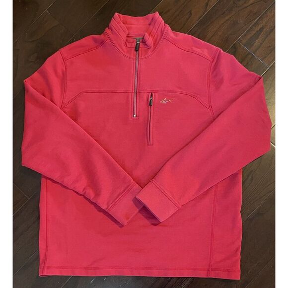 Greg Norman For Tasso Elba 1/4 Zip Pullover Men's Red Mock Neck XL - Picture 2 of 7